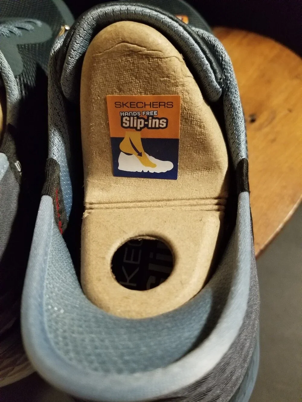 Skechers Go Walk Flex Slip Ins Men's 8 Slate Gray/Blue/Red New In Original Box